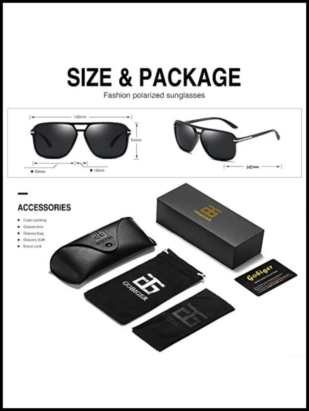 TAC Polarized Aviator Driving Sunglasses Vintage Rectangular Sun Glasses